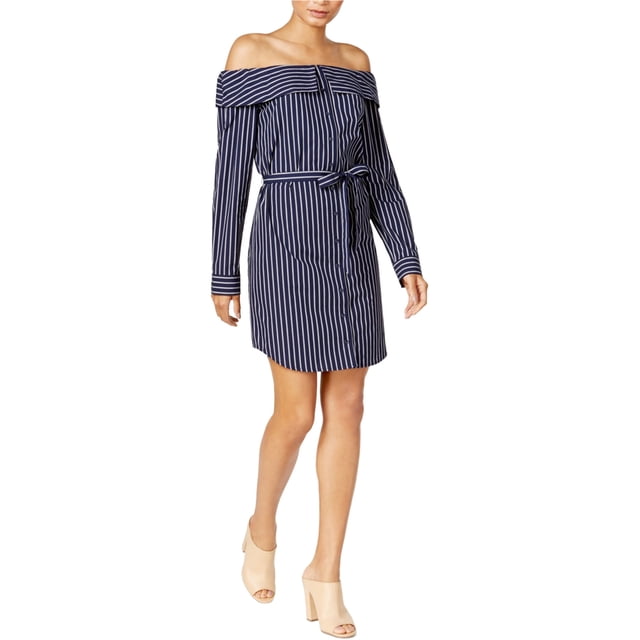 Mini vestido a rayas Kensie Mujer Azul Pequeño