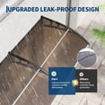 thumbnail image 4 of 40''x40'' Awning for Door Entrance, Window Awning Canopy Exterior with UV Rain Snow Sunlight Protection, Door Awning with Plastic Steel Bracket,Polycarbonate Cover, Brown Board, 4 of 8