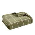 thumbnail image 4 of Mainstays Plush Couch Throw Blanket, Green Plaid, 50 x 60 in, 4 of 5