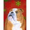 thumbnail image 1 of Caroline's Treasures Red and Green Snowflakes Holiday Christmas 2-Sided Garden Flag, 1 of 7