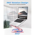thumbnail image 2 of Soporte para laptop LOXP ajustable, giratorio 360°, plegable, para 10-16", rosa, 2 of 6