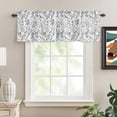 thumbnail image 2 of Rod Pocket Window Valances Vintage Cherry Blossoms Birds Branches Short Kitchen Curtains Black White Window Treatment Drapes for Bedroom Bathroom Living Room 60x18In,1 Panel, 2 of 9