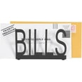 thumbnail image 3 of MyGift Black Metal Mail Holder, Bills Cutout Design, 3 of 7