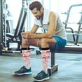 thumbnail image 6 of GZHJMY High Elasticity Compression Socks, High Knee Socks Adult Universal Leisure Relieve Fatigue,Valentine's Day Red Hearts Travel Daily with Running (1 Pair), 6 of 7
