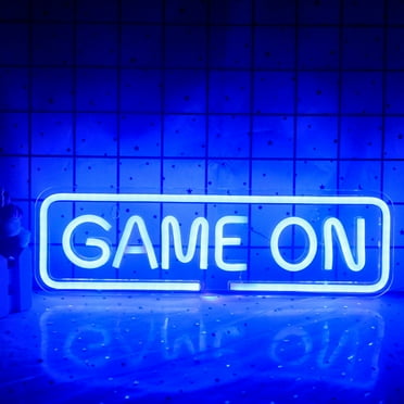 Wanxing Game On LED Neon Light Signs USB Power for Home Game Room Men's Cave Bedroom Party Decoration