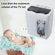 Compact Portable Washing Machine,Mini Compact Twin Tub with Built-in Drain Pump Washer 14.3Lbs Semi-automatic Spinner