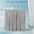 thumbnail image 4 of Alanda Cooling Blanket for Hot Sleepers, Q-MAX>0.5 Double-Sided Cooling Fiber Summer Blanket Queen Size, Gray, 79" x 86", 4 of 9