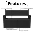 thumbnail image 4 of EasyUp 80 Gallon Storage Bench Deck Box Waterproof Lockable,Outdoor Storage Furniture for Patio,Garden and Porch,Tools and Cushions（Black）, 4 of 9
