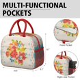 thumbnail image 6 of Lunch Bag Lunch Box for Women Reusable Insulated Lunch Cooler Bags,Large Capacity for Work Travel Picnic,Water-Resistant Pioneer Colorful Floral Lunch Tote Bag Gifts for Woman Mom Red, 6 of 6