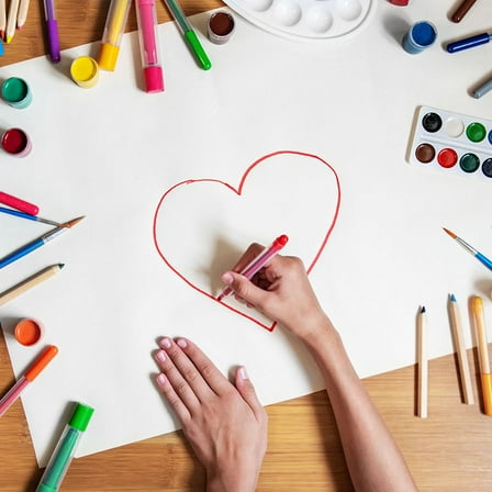 HEALEEP 3Pcs Drawing Roll Paper for Children DIY Painting Watercolor Smooth Surface 500x17.5in