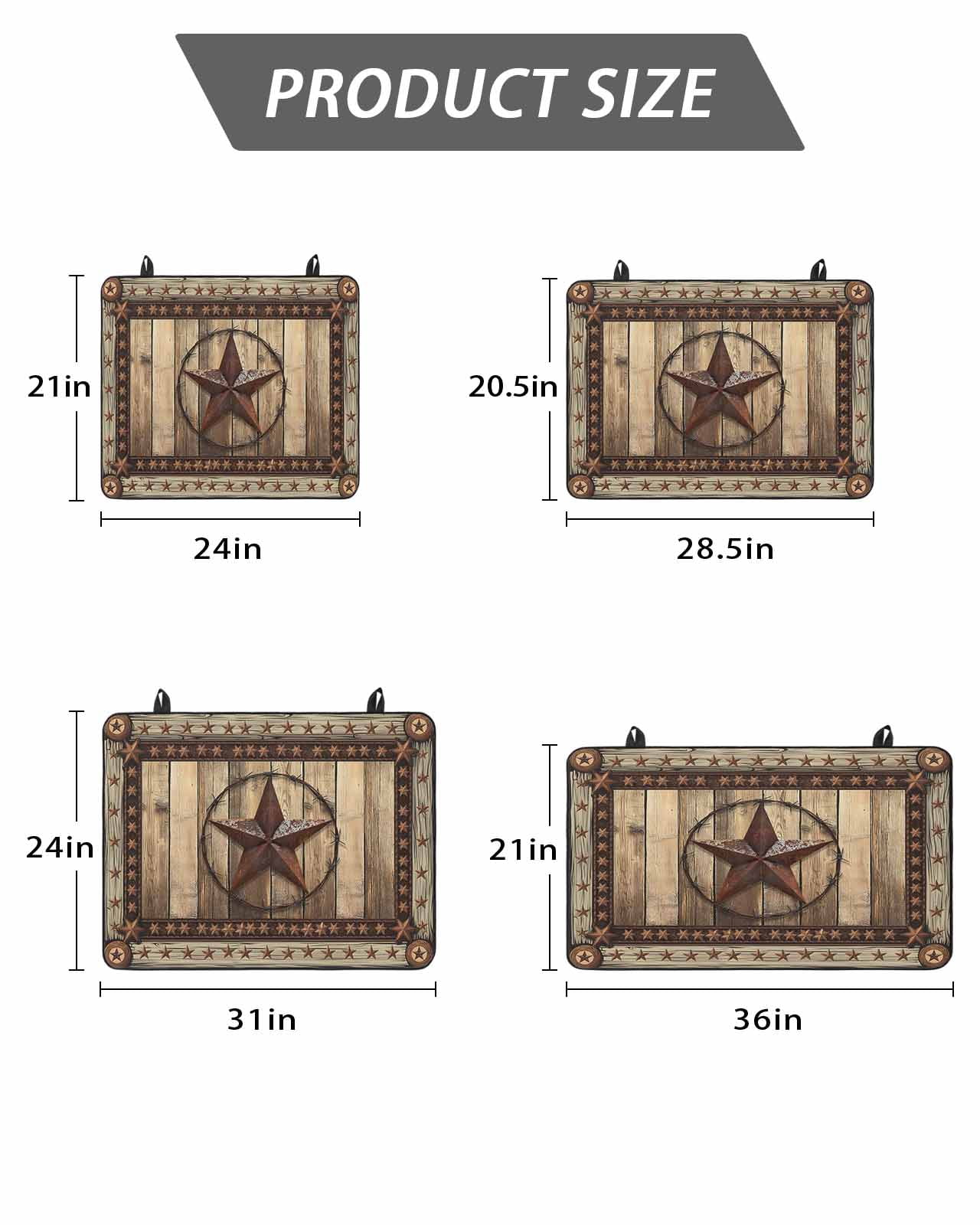 Stove Top Covers for Electric Stove, Western Farmhouse Glass Stovetop Cover Protector, Primitive Rustic Country Retro Texas Star Induction Cooktop Protector Oven Mat for Kitchen Countertop 24"x21"