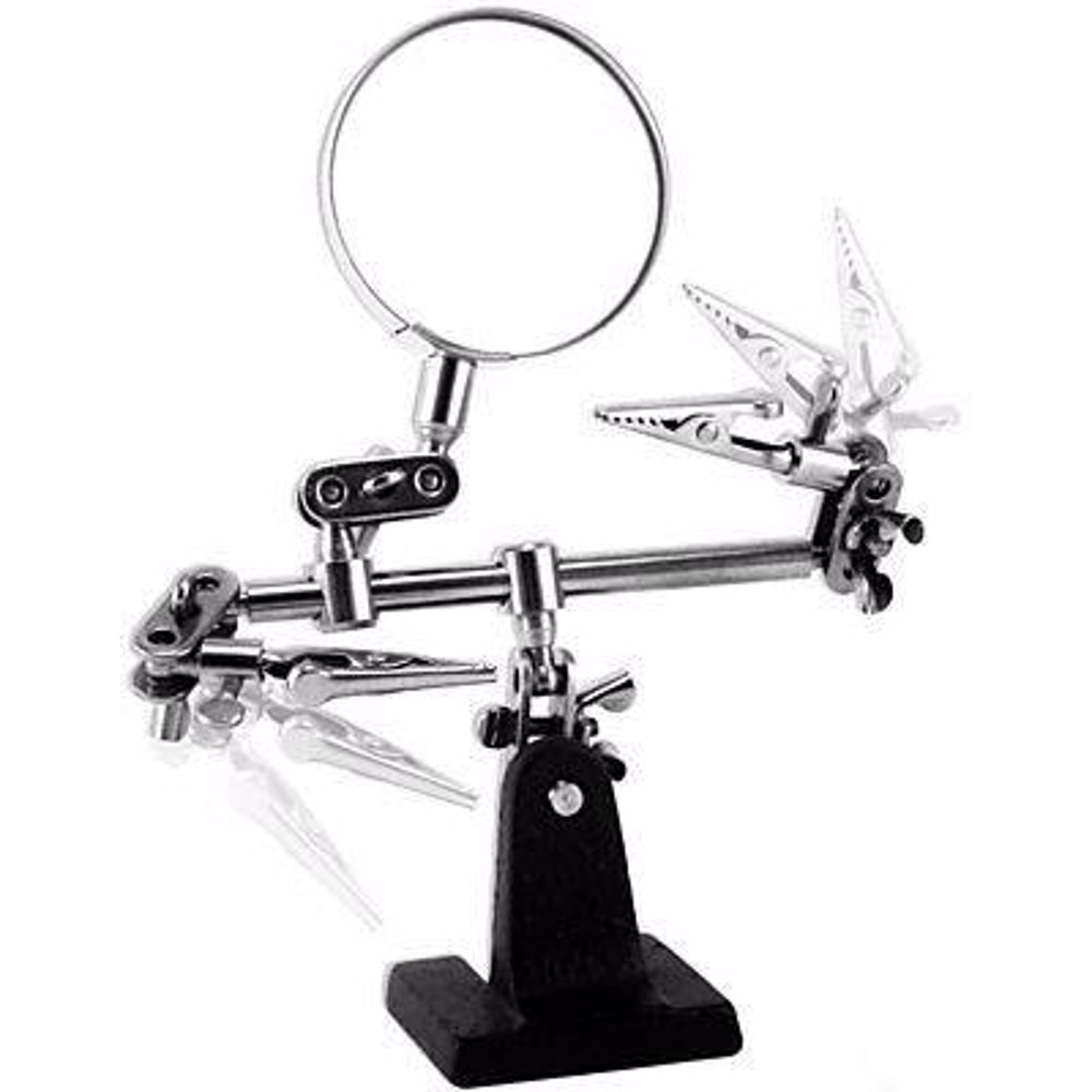 Third Hand Clamp Helping Magnifying Jeweler Glass Loupe Holder Magnifier Tool