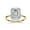 Yellow Gold, variant on Halo Solitaire Engagement Ring for Women, 1.85 Carat (ctw) Emerald and Round Cut Lab Grown Diamond Ring In 14K White Gold Over Sterling Silver F-G-H, SI Quality Gifts For Her Ring Size-4