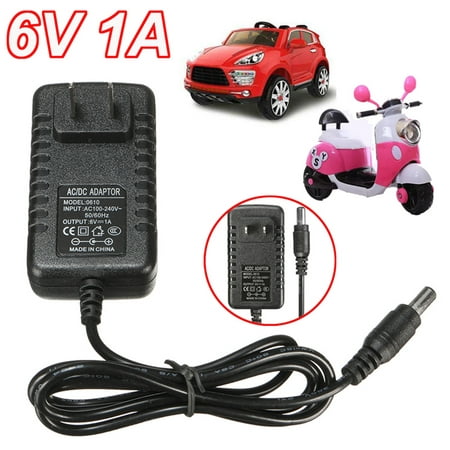 12V/6V 1A AC Adapter Power Supply Transformer US Plug Battery AC 100-240V TO DC For Kid Ride On Car SUV Round Tip