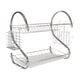 thumbnail image 1 of Escurridor de platos de 2 niveles, organizador de cocina, organizador de vajilla, soporte para secar platos con soporte para utensilios para comedor y 38cm, 1 of 9