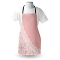 thumbnail image 3 of Pink and White Apron Lace Old Fashioned Border on Pink Color Wedding Theme Feminine Print, Unisex Kitchen Bib Apron with Adjustable Neck for Cooking Baking Gardening, Pale Pink White, by Ambesonne, 3 of 3