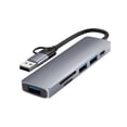 thumbnail image 2 of sweethay 6 en 1 USB A/C Hub Tarjetas Función de lectura Portátiles multifuncionales Teléfonos móviles Tabletas Extensor Accesorio Relojes inteligentes, 2 of 6