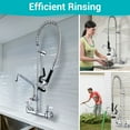 thumbnail image 3 of Aquaterior Wall Mount Pre-Rinse Faucet w/ Installation Kit 36" Height Sprayer, 3 of 10