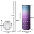 thumbnail image 5 of Boho Diamond Check Skinny Tumbler 20oz - Double Wall Vacuum Insulated Tumbler- Birthday Gifts for Mom Sister Friends Women, 5 of 7