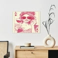 thumbnail image 6 of JUNZAN Ace Of Diamonds Lady Pattern Canvas Art Wall Decor,Canvas Wall Art Canvas Painting Prints Home Decoration for Living Room Bedroom Office, 6 of 6