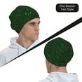 thumbnail image 6 of Gaeub Emerald Green Sparkling Knit Cuffed Beanie Top Level Beanie Men Women Winter Knit Caps Soft Ski Hat, 6 of 7