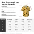 thumbnail image 7 of Xecao offers the Bees and Sunflowers for Men's Casual Short-sleeved Shirt, a button-up collared shirt with a pocket, perfect for beach vacations and yacht travel in the XX-Large size., 7 of 7