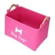 thumbnail image 4 of Organizador de juguetes para perros, cesta rectangular para artículos de cachorros, para ropa de mascotas, mantas Rosa, 4 of 8