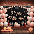 thumbnail image 6 of Pink Theme Happy Retirement Banner Gold Decor Retirement Party Display Balloon Arrangement Gift Box Design Festive Backdrop for Retirement Party Indoor Decoration Photo Backdrop, 6 of 9