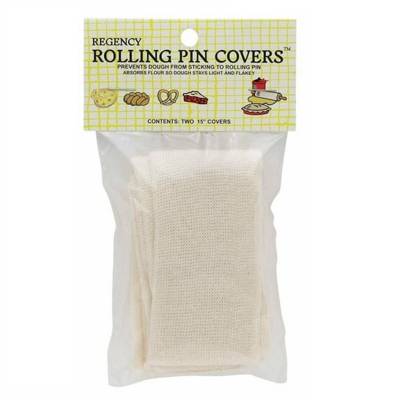 Regency 15" Reusable Cloth Rolling Pin Covers 2pk - Prevents Sticking Dough 3 Sets