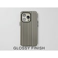 thumbnail image 4 of Striped Black and Cream Tough Phone Case – Minimalist, Vibrant Pastel Aesthetic, Cute Gift for iPhone 16 15 14 Pro Max, Samsung S25 S24 S44, 4 of 5