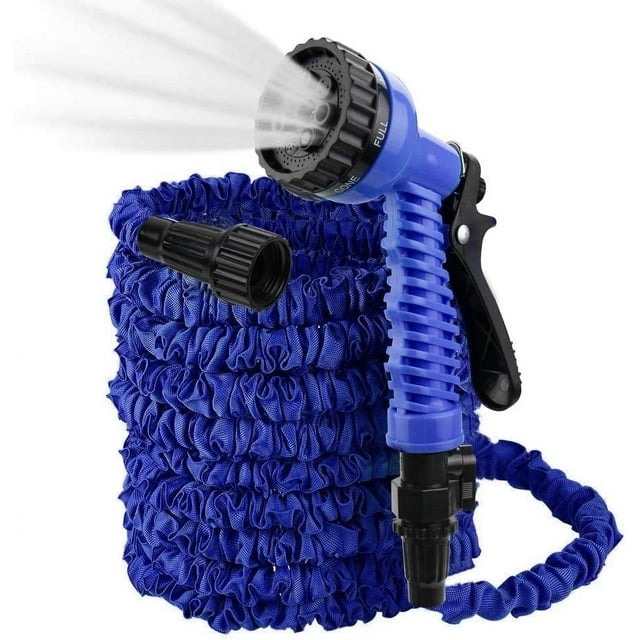 ActionEliters Boyau d'Arrosage Extensible Boyau d'Eau Version la Plus Améliorée 2020 (25 Pi, Bleu)
