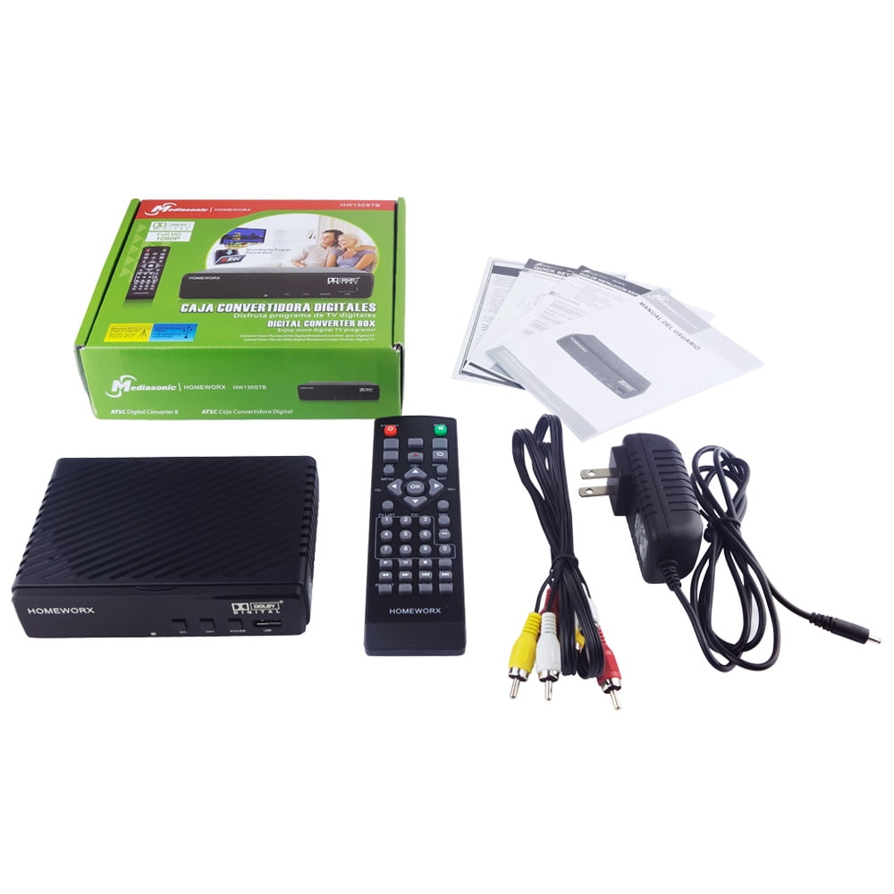 Mediasonic ATSC Digital Converter Box with Digital Video TV Recording / Media Player / TV Tuner Function (HW130STB)