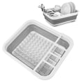 thumbnail image 4 of Cutlery Storage Drainer, Dish Drying Rack Portable Countertop Kitchen Collapsible ABS  For Dinnerware Storage For Dish Draining, 4 of 8