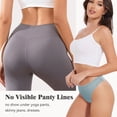 thumbnail image 4 of MecTo Cotton Thongs for Women, Womens Thongs Bikini Low Rise Thong Panties, No Show Underwear, 6-Pack, 4 of 7