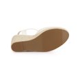 thumbnail image 5 of BLISSFUL STEP Women's Espadrille Platform Closed Toe Lace Wedge Heel Sandals 7, 5 of 8
