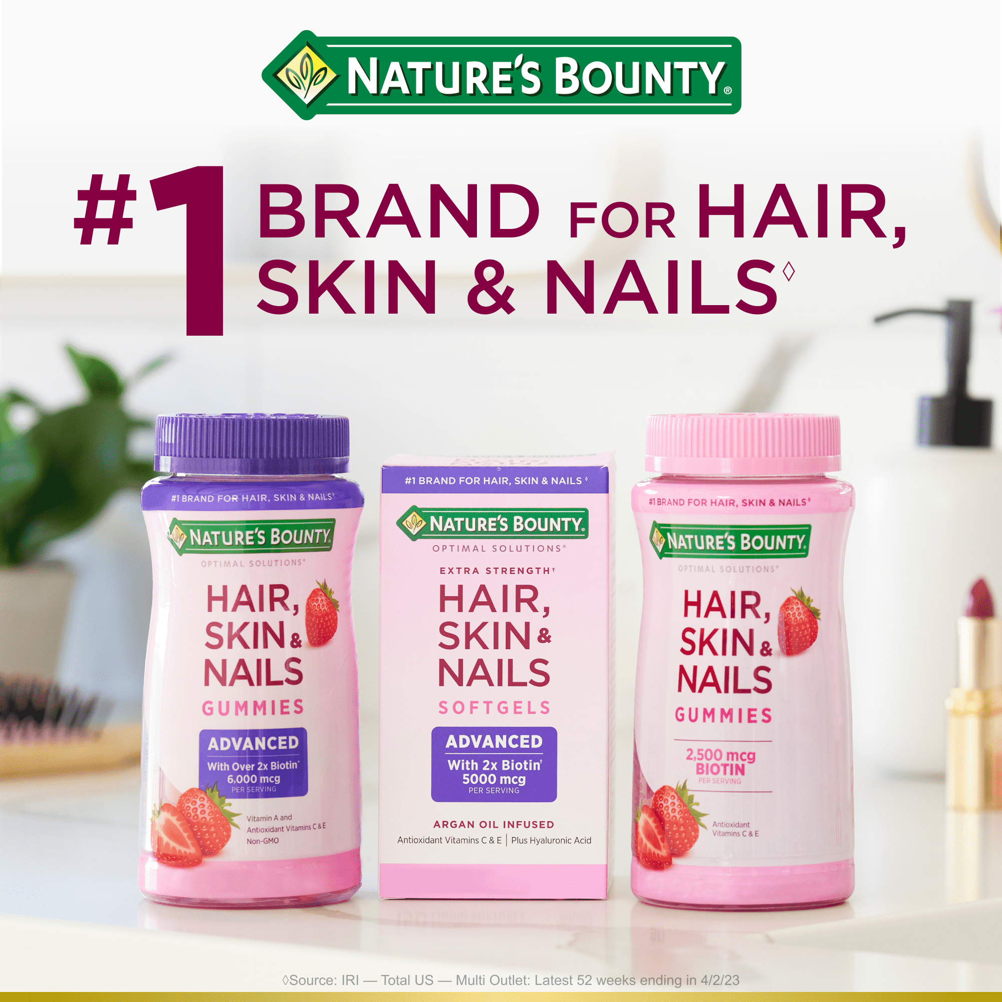 Natures Truth Hair Skin  Nails Gummies 2500 mcg Biotin Fruit Flavor   Mountainside Medical Equipment