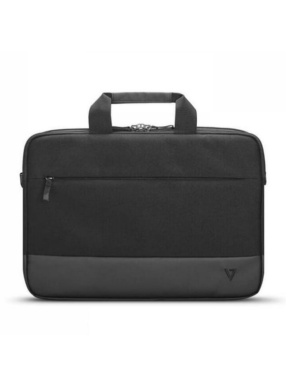 V7 16" Professional Eco-Friendly Topload Briefcase Laptop Case, Black