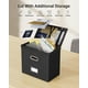 thumbnail image 2 of Caja organizadora de archivos Oterri con tapa y bolsillos de malla, color negro, 2 of 7