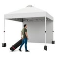 thumbnail image 2 of 10x10 Pop Up Canopy Tent with 1 Removable Sidewall, Heavy Duty Commercial Instant Shelter with One-Person Setup, 100 Sq Ft Shade for Outdoor Events, Camping, Farmers Market, 2 of 9