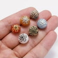thumbnail image 4 of EOEMY 500 Pcs 5-Petals Flower Filigree Bead Caps 10mm Hollow Bead End Caps For Jewelry-Mixed Color, 4 of 9