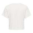 thumbnail image 2 of ONLY Camiseta para mujer - ONLBRIANNA LIFE O-NECK TOP BOX, cuello redondo, cropped, corte recto, algodón Blanco XL (X-Large), 2 of 3
