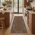 thumbnail image 5 of GENIMO 5'x7' Area Rug for Living Room, Machine Washable Non Slip Low Pile Rug for Bedroom Dining Room, Nature Inspired Animal Print, Earthy Brown, 5 of 6