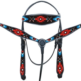 Set Bride Et Poitrail HILASON – Tête De Cheval Western – Américain Neuve
