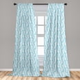 thumbnail image 5 of Ambesonne Pale Blue Curtains, Wall with Brushstrokes, Pair of 28"x63", Pale Blue White, 5 of 5