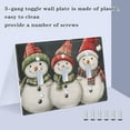 thumbnail image 3 of Yayeee Toggle Light Switch Wall Plate 2-Gang 4.56"x4.48" Decorative Outlet Cover, Red Snowmen, 3 of 7