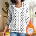 thumbnail image 2 of Wenini Women's Polka Dot Full Zip Hoodie Jacket Long Sleeve Loose Casual Sweatshirt Coat with Side Pockets Fashion Outerwear Coat, 2 of 6
