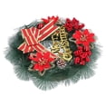 thumbnail image 1 of Decoraciones navideñas, corona navideña de pino artificial, guirnalda de pino artificial, corona de puerta navideña construida para profesionales, 1 of 9