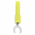 thumbnail image 3 of 10 Pack Fork Spade Wire Connectors, Brass Y-Type Banana Plugs, 6mm/0.2in Size, 4mm/0.2in Hole, 30Vac 60Vdc Max, 10A Yellow, 3 of 5