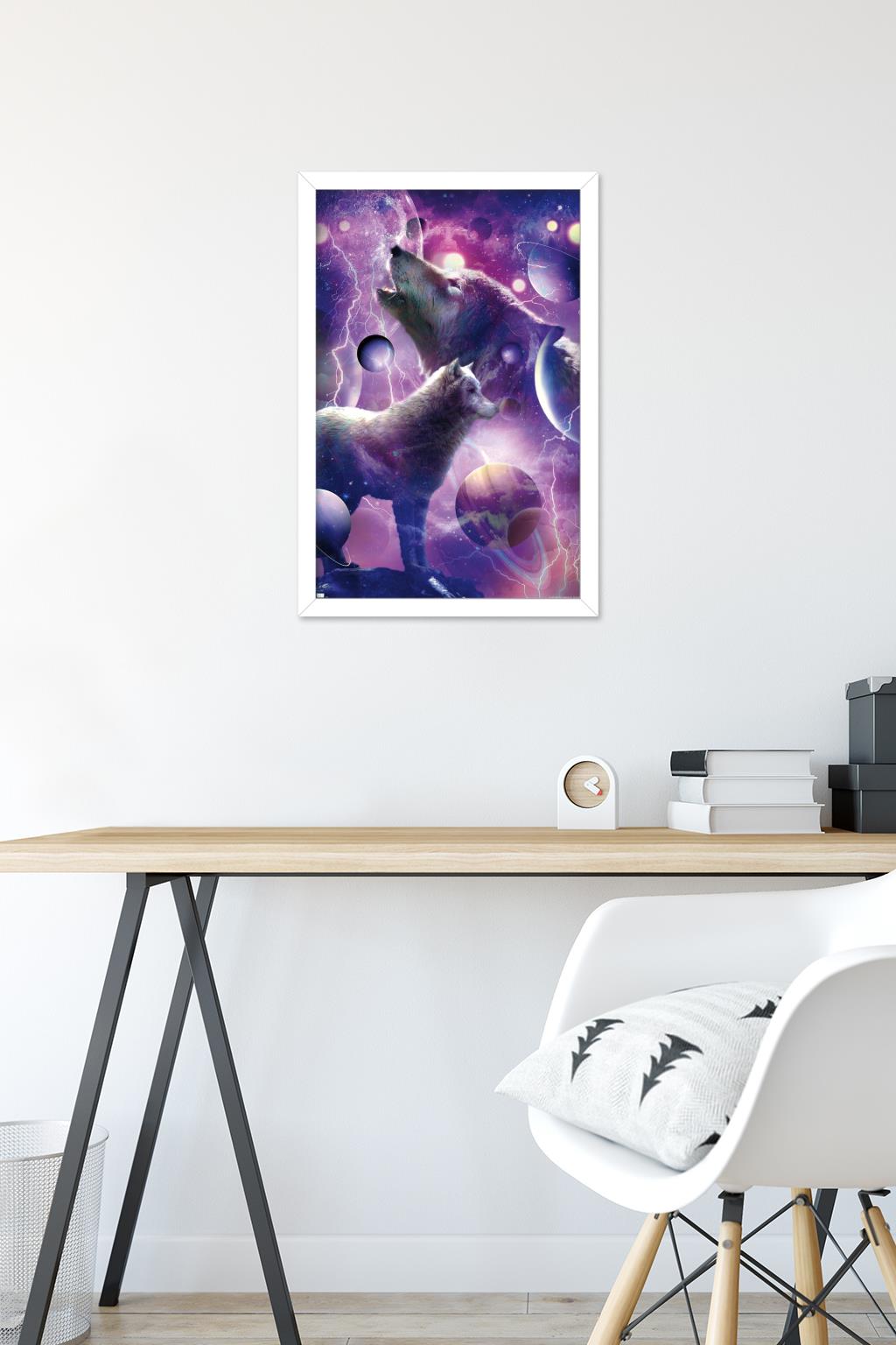 James Booker - Space Wolves Howling Wall Poster, 14.725" x 22.375" Framed