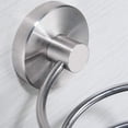 thumbnail image 4 of Soporte de pared para secador de pelo cepillado, soporte para secador de pelo de aluminio espacial, soporte para cables de baño, cromado, plateado, 4 of 5
